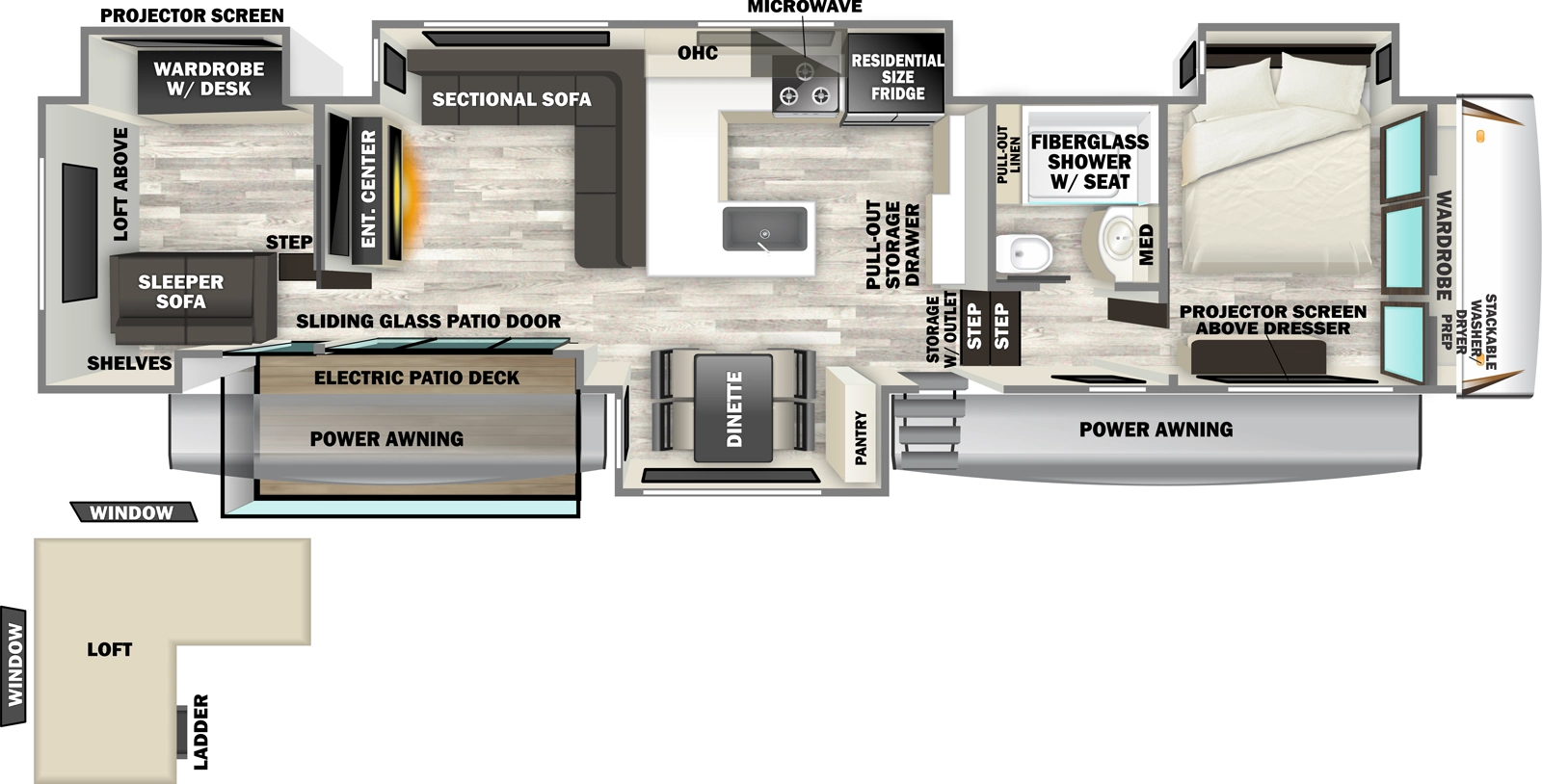 Sabre 37RVMILES Floorplan